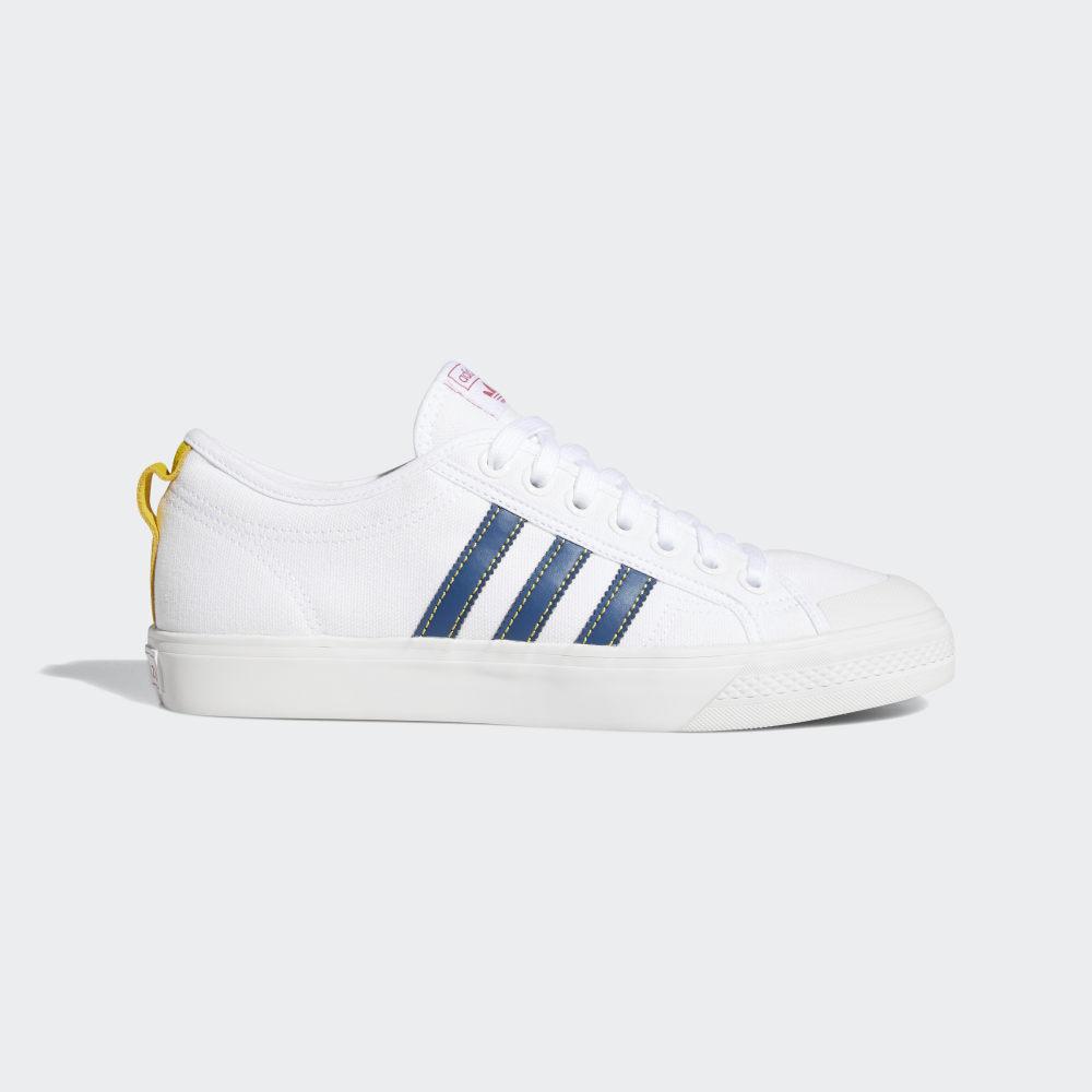 Adidas Men's Nizza Originals Shoes White/Yellow Ireland EF5705